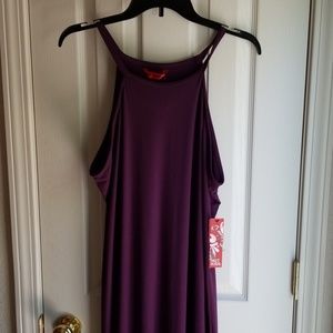 NWT HOT KISS PURPLE TANK STYLE LONG DRESS SZ 1X